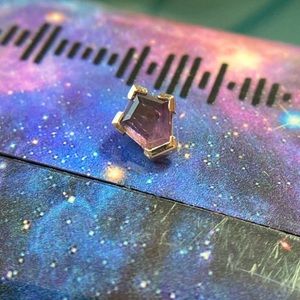 Mettle and Silver White Gold Threadless End: Winza Ruby Sapphire